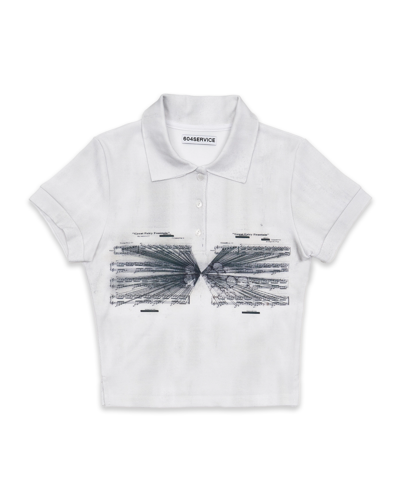 【604SERVICE】BEADED TRACK COLLAR SHIRT IN BLACK 604SERVICE BEADED TRACK COLLAR SHIRT